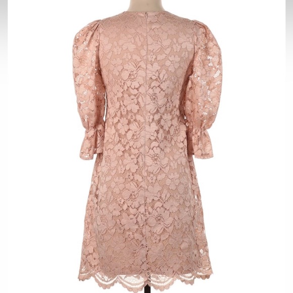 Vince Camuto blush lace puff sleeve dress Size 2 - Picture 3 of 6